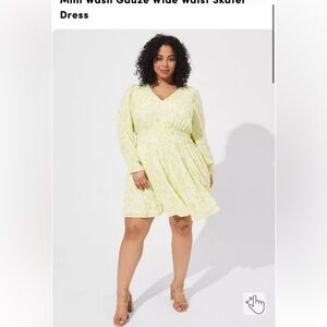 Torrid White and Yellow Floral Dress